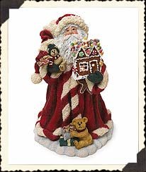 Peppermint Nick-Boyds Bears Lighted Resin Santa #733203