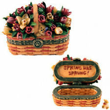 Miniature Tulip Basket with Alva-Boyds Bears Treasure Box #392183LB Longaberger Exclusive