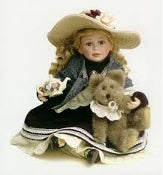WHITNEY WITH WILSON...TEA PARTY-BOYDS BEARS PORCELAIN DOLL #4932