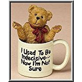 WISHY-WASHY-BOYDS BEARS RAZZ BEARIES #24407--I USED TO BE INDECISIVE ... NOW I'M NOT SURE