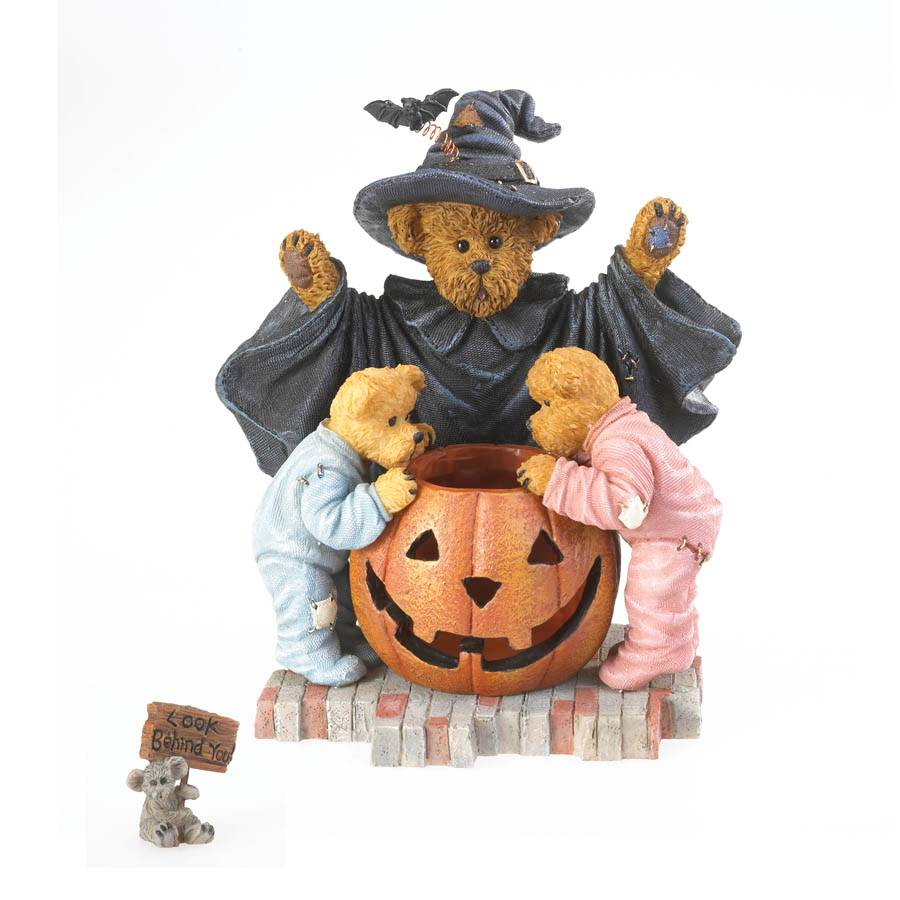 Witchella with Peek, Boo and Nibbley... I'm Gonna Get Ya!-Boyds Bears Bearstone  #4022267