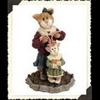 Momma Purrsley & Claudia...Finishing Touches-Boyds Bears Cat Resin #371010