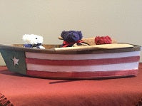 Rosa, Roe and Rowan-Boyds Nautical Patriotic Bears in Rowboat #993666H HSN Exclusive ***Hard to Find***
