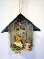 Betsey...Home of the Brave-Boyds Bears Resin Mini Birdhouse Ornament #654452-1