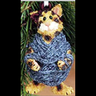 Darby Fuzzkins...Wound Tight-Boyds Bears Resin Cat Ornament #271800