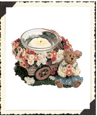 Eliza Doobeary... Flower Petallin'-Boyds Bears Bearstone Votive #27761