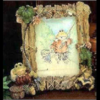 Frogmorton & Tad...Fishing-Boyds Bears Resin Picture Frame #27402
