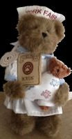 Nurse Iris with Bundles-Boyds Bears Nurse and Baby Patient Bear #4020553 York Fair Exclusive ***RARE***