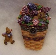 Miniature Lilac Baskey with Elana McNibble-Boyds Bears Treasure Box #392184LB Longaberger Exclusive ***Hard to Find***
