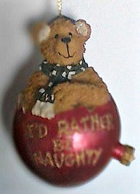 Naughty...I'd Rather Be Naughty-Boyds Bears Resin Ornament #25502