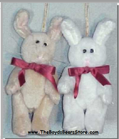 Pair O'Hares-Boyds Bears Bunny Rabbit Ornament Set  #5602 from 1992 ***Hard to Find***