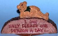 Rudy..Today is Not Your Day-Boyds Bears Resin Desk Sign #4145