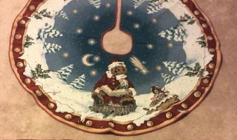 Twas the Night Before Christmas-Boyds Bears Tapestry Tree Skirt ***RARE***